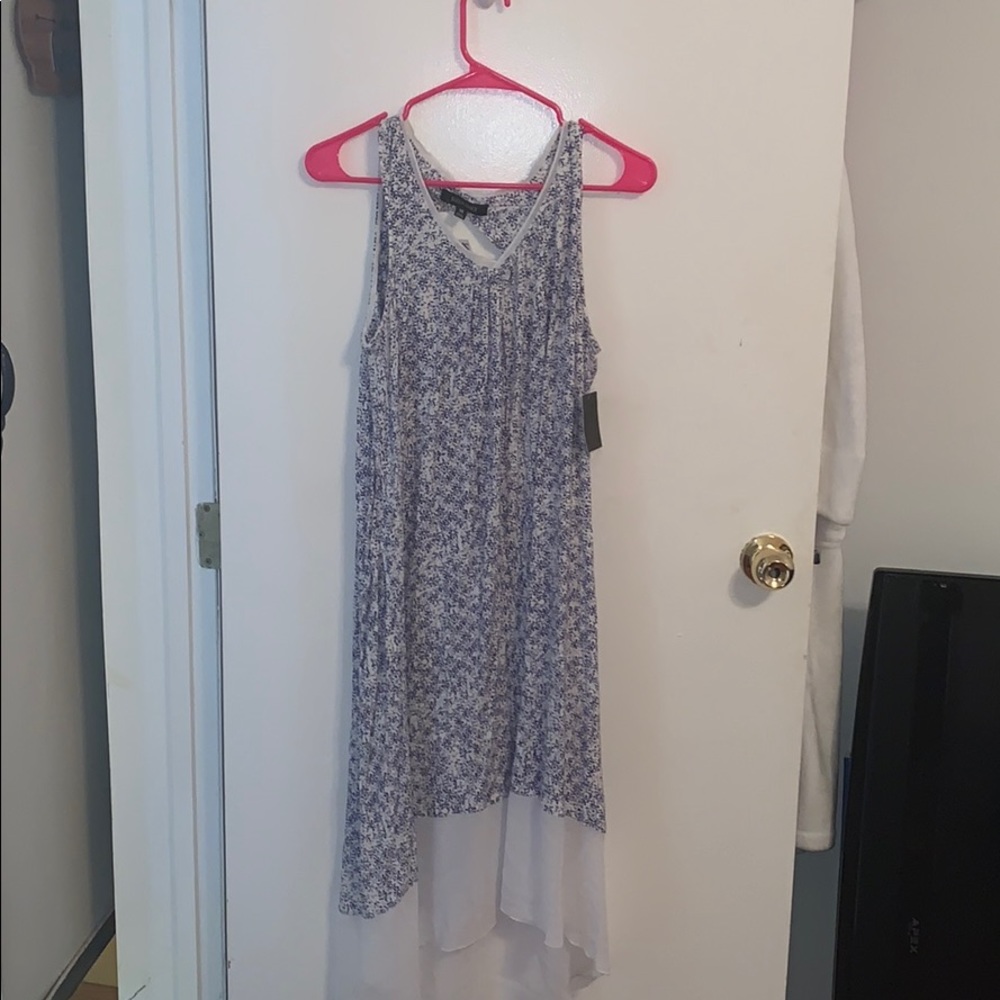 Ellen Tracy Blue and White floral/paisley dress